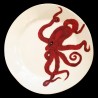 Majolica dinner plate Octopus