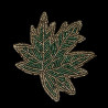 Leaf embroidered coaster