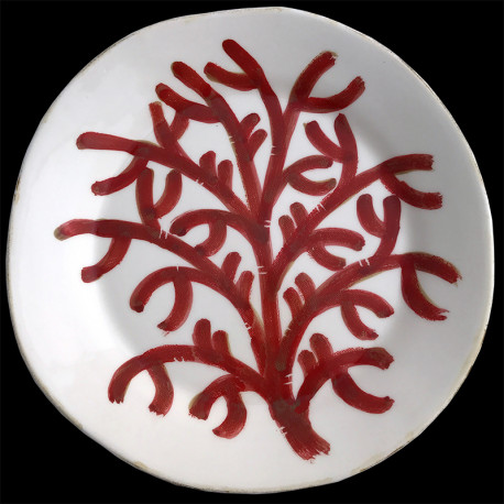 Assiette de table Corail Gorgogne faïence