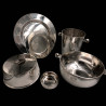 Plat de présentation 35 cm CGT  paquebot Normandie design Luc Lanel 1ère classe métal argenté