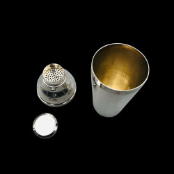 silver plated shaker with casino and Paris decord
