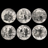 12 Assiettes "Paris Assiégé" Creil & Montereau