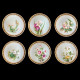 11 assiettes Fleurs en porcelaine Minton, 1874-1884