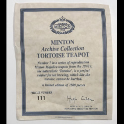 Tortoise Majolica Teapot by Minton