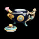 Minton Majolica Teapot "Cockerel & Monkey"