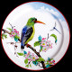 Tin box of 6 tin plates "The Birds" Buffon collection