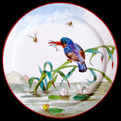 Tin plate "The Birds" Kingfisher
