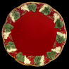 Assiette de table faïence rouge "George Sand"