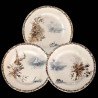 57 Dinner Plates, in French Faience Choisy-le-Roi, 19th Century