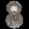Pair of bread XIXth round basket silver plated 
