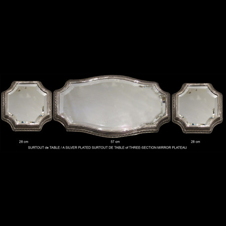 centre de table circa 1910 métal argenté