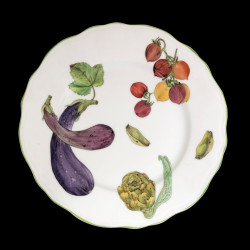 Assiette dessert légumes porcelaine de Limoges