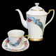 Service café 8 tasses sstasse cafetière pot sucrier porcelaine Dali N° 520