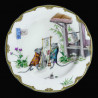 Decorative tin plate "The secret village of mice" Mouse with a painted scroll