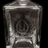 Crystalline Napoleon squared alcohol decanter