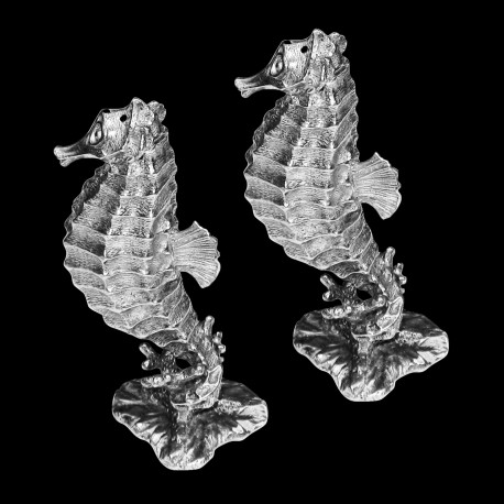 Salt & pepper Sea horse pewter