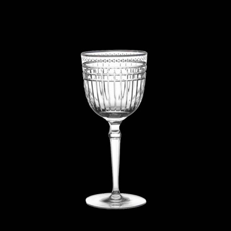 Platinum Cut Crystal Red Wine Glass