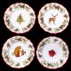 Majolica Christmas Tree dessert plate Red nose