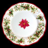 Majolica Poinsettia dinner plate Red nose