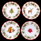 Assiette de table faïence Poinsettia Red Nose