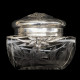 Silver-mounted crystal dish and box by l'Escalier de cristal