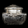 Silver-mounted crystal dish and box by l'Escalier de cristal