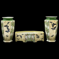 Vases et jardinière japonisme Porcelaine Bernardaud