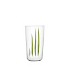 Set de 8 verres droit ornés de feuilles, cristal collection n°4