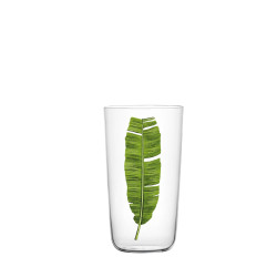 Set de 8 verres droit ornés de feuilles, cristal collection n°4