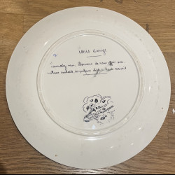 12"Paris assiégé" colored dinner plate by Creil & Montereau