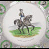 12 Assiettes chevaux Creil et Montereau XIXe siècle