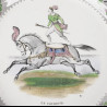 12 Assiettes chevaux Creil et Montereau XIXe siècle
