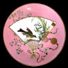 Assiette à dessert Christopher Dresser Minton 1876 Aesthetic Movement fond jaune