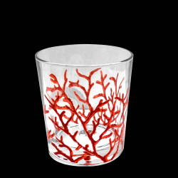 Verre bas droit corail buisson