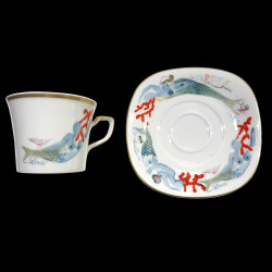Tasse à café avec sous-tasse en porcelaine Dali N° 520