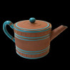 Watcombe Torquay Christopher Dresser théière ocre et émail turquoise