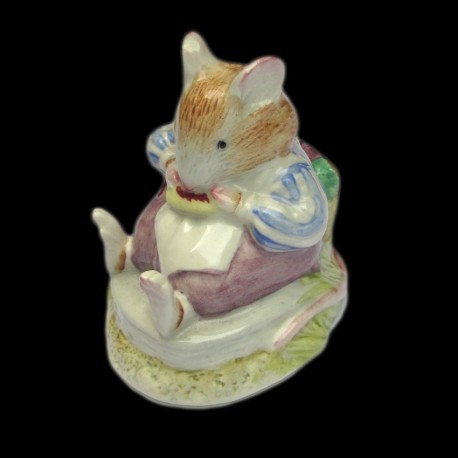 Beatrix Potter Souris mangeant une tartine "Mr. Toadflax" 7 cm