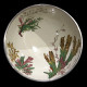 Saladier Wedgwood décors chromo, pieds homards cerclé métal argenté XIXe