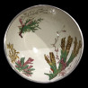 Saladier Wedgwood décors chromo, pieds homards cerclé métal argenté XIXe
