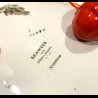 Saladier Wedgwood décors chromo, pieds homards cerclé métal argenté XIXe