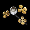 Golden Shamrock Candle Holder