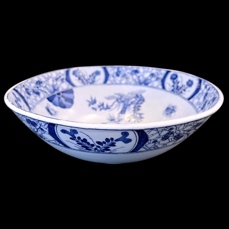 Salad bowl "Japon" or "Monet" model by Creil & Montereau