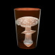 Crystal Tumbler Glass Mushrooms