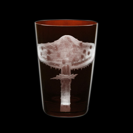 Crystal Tumbler Glass Mushrooms