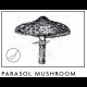 Verre tumbler en cristal Mushrooms