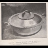 Plat de présentation 35 cm CGT  paquebot Normandie design Luc Lanel 1ère classe métal argenté